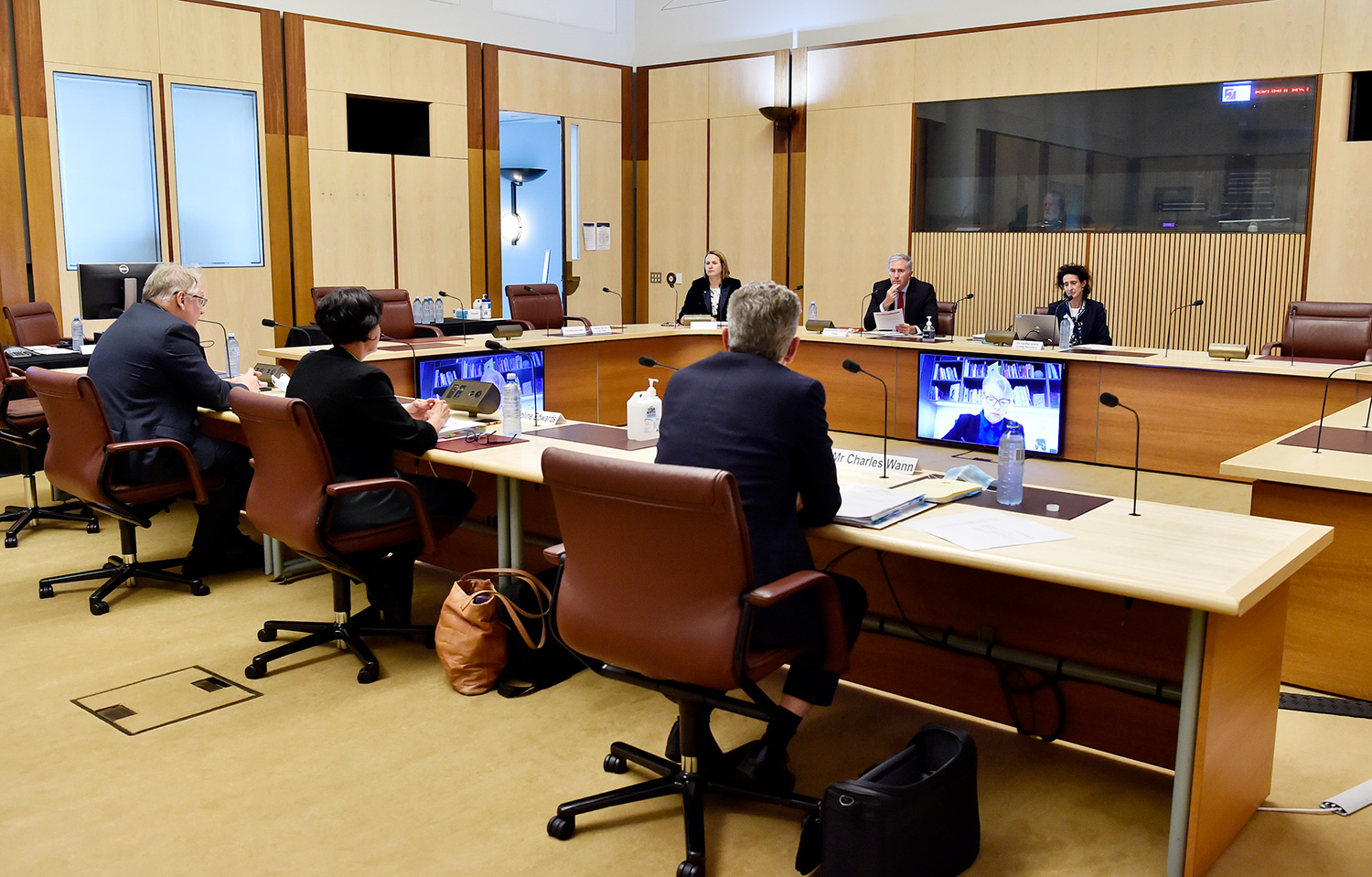 Health Department officials appearing before a hearing of the Select Committee on the Administration of Sports Grants, 27 August 2020. 