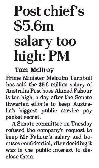 The Canberra Times, 9 February 2017, p.4