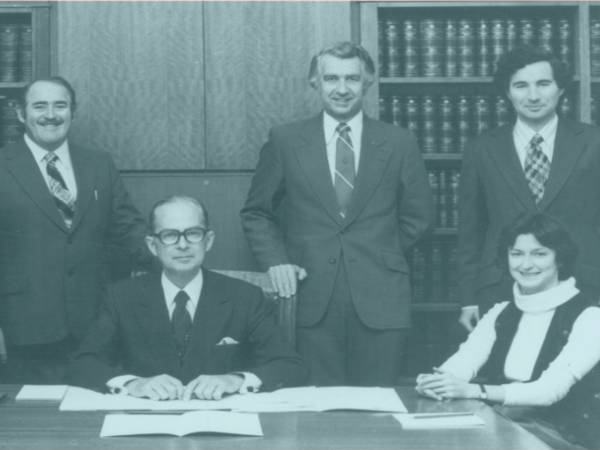 Picture of a Senate committee at work