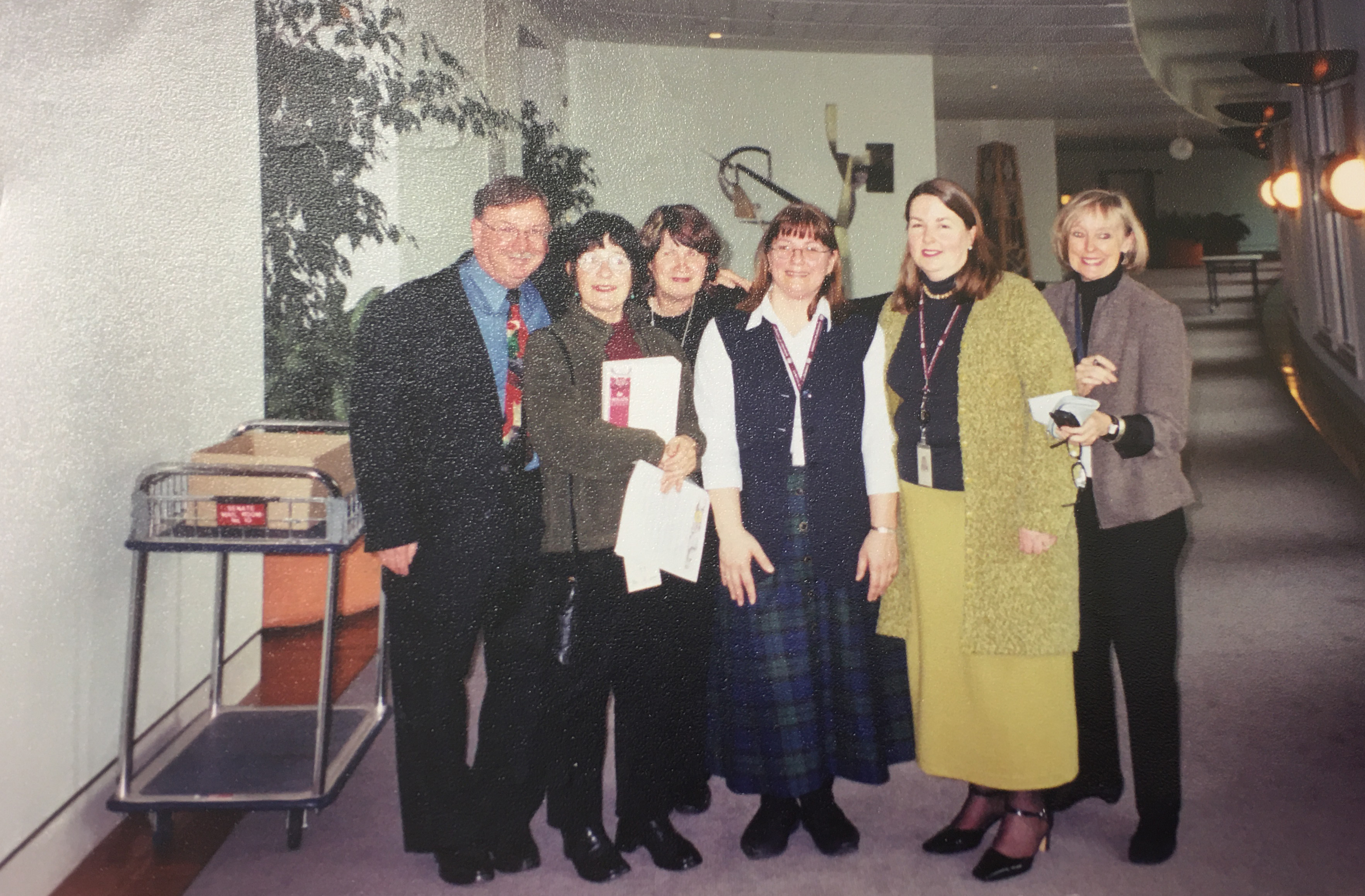 \x3cp\x3eL-R: Elton Humphery [Committee Secretary], Joanna Penglase [CLAN], Leonie Sheedy [CLAN], Ingrid Zappe [Executive Assistant], Christine McDonald  and Geraldine Badham [Principal Research Officers] at Parliament House. Image courtesy of Leonie Sheedy, CLAN. \x3c/p\x3e