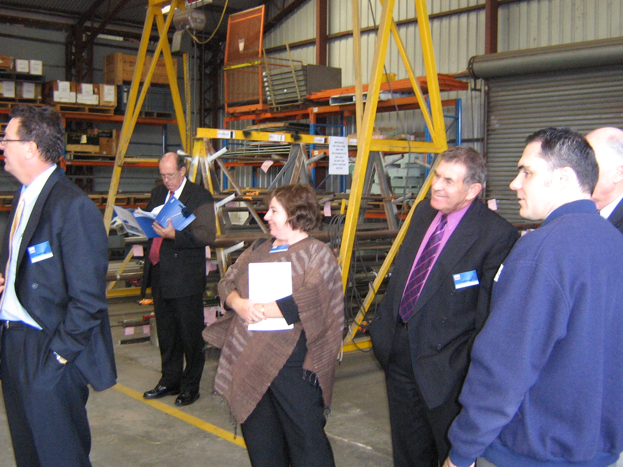 \x3cp\x3eForeign Affairs Defence and Trade Committee site visit in South Australia, 20 April 2006. Includes Senators Mark Bishop and David Johnston (left).\x3c/p\x3e