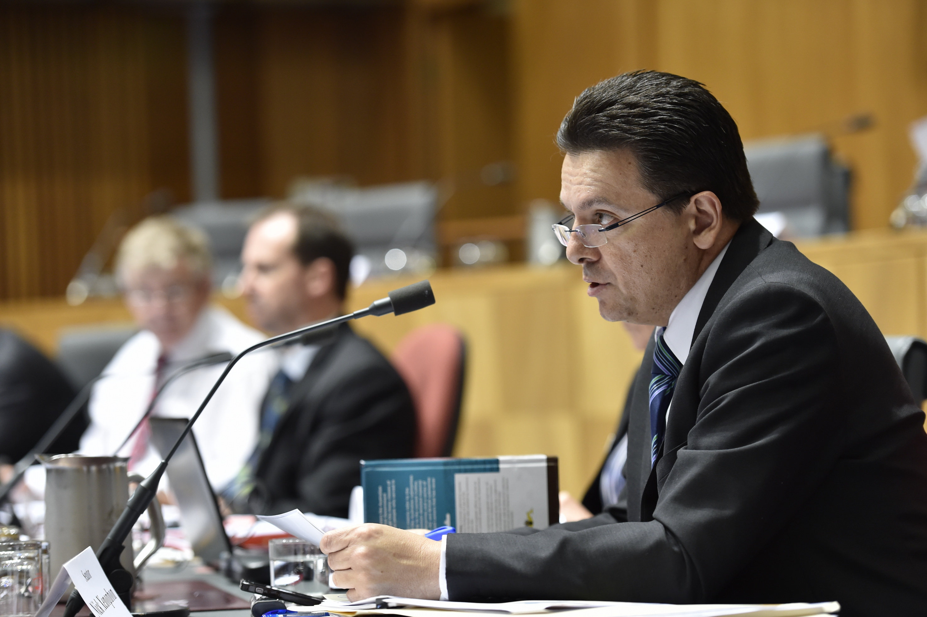 \x3cp\x3eCommittee member Senator Nick Xenophon, 10 February 2016. DPS Auspic.\x3c/p\x3e
